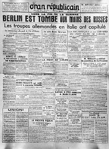 ECHO D ORAN REPUBLICAIN DU 3 MAI 1945